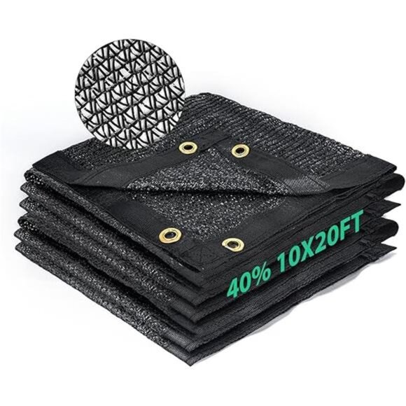 Garden 40% Shade Cloth, Resistant Sun Shade Net 10x20FT Mesh Tarp with HDPE - Picture 8 of 8